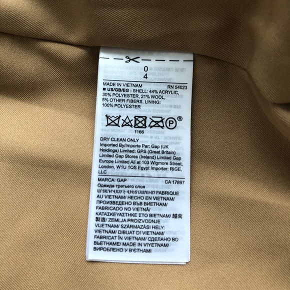 Gap Beige/Tan Wool Blazer Jacket - Picture 7 of 10